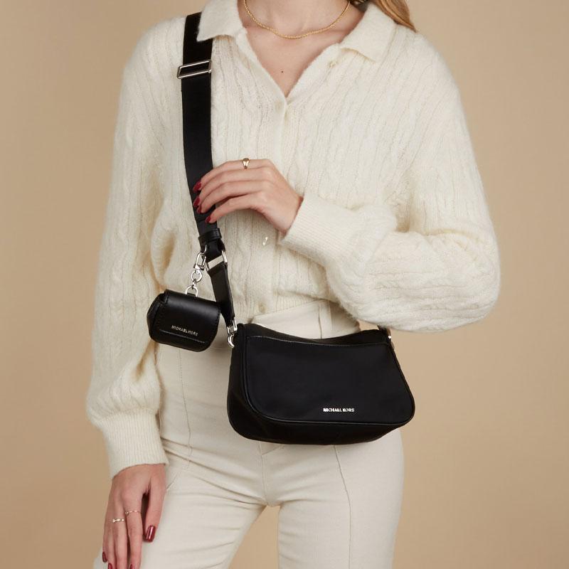New MICHAEL KORS Jet Set Nylon Combo Bag, Shoulder Bag, Crossbody Bag Women's Black 32R3SJ6C8C-BLACK