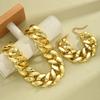 Set 2 Pezzi Esagerato Set Collana e Bracciale a Catena Cubana per Donne Colore Oro Catena Spessa Collane Choker Vintage Set Gioielli