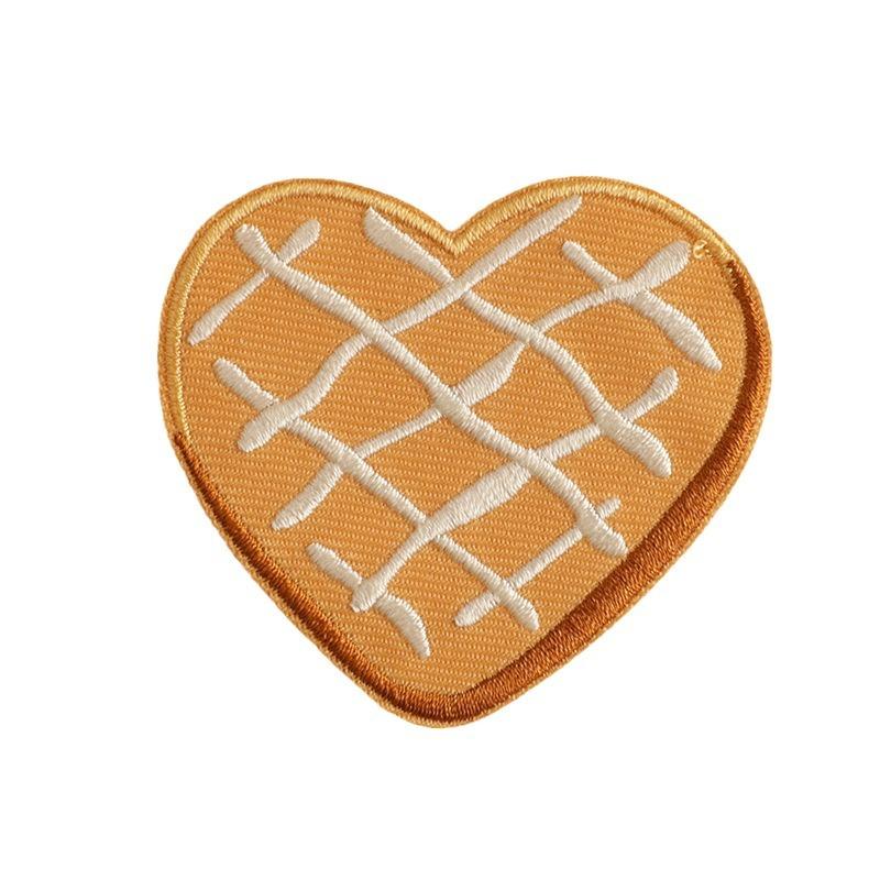 Original Embroidery Label Embroidery Sticker Cartoon Food Biscuit DIY Hand Account Patch Sticker Accessory Cloth Sticker