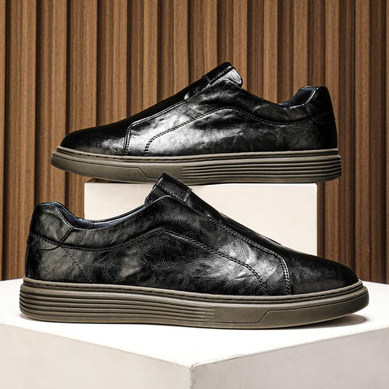 Fashion Spring Summer Mens Sneakers Fashion New Genuine Leather Skateboard Footwear Handmade Man Casual Shoes Versatile Tenis Masculino