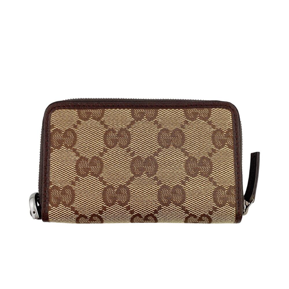 GUCCI 162848 Coin Pocket GG campus canvas Coin case Brown canvas Used