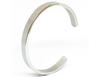 European-American Fashion C-Shaped Stainless Steel Men's Bracelet, V-Shaped Openable Polished Design, Vacuum Electroplated Titanium Steel.