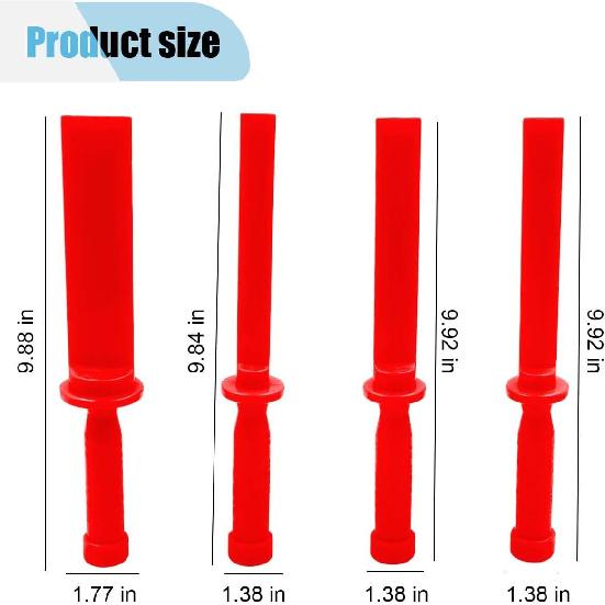4PCS Plastic Chisel Scraper Set, Non-Marring Plastic Scraper Tools, Safe Chi