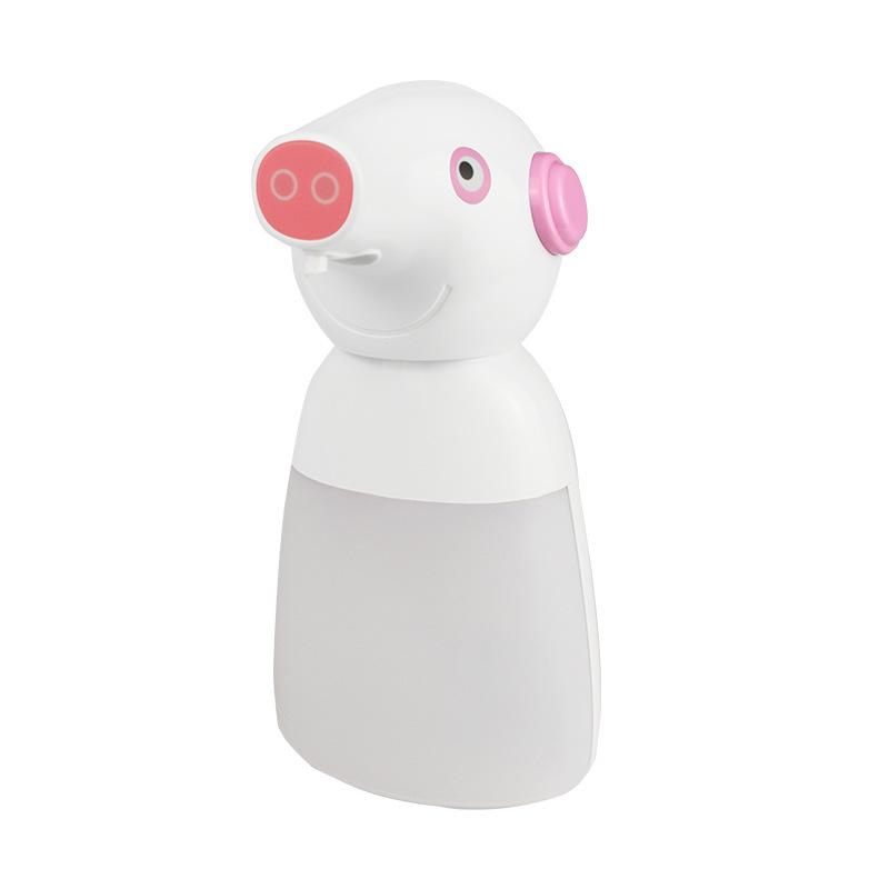 Lovely Automatic Soap Dispenser Rechargeable Pig Shape Touchless Foaming Hand Soap Dispenser Bathroom Plastic Refillable Bottle