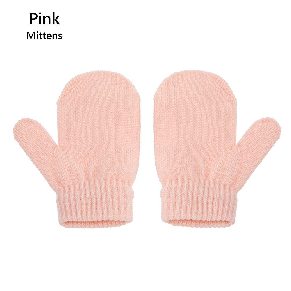 1-4 Years Fleece Lined Winter Earflap Beanie Hat Kids Hat Gloves Set Pom Pom Hat Mittens