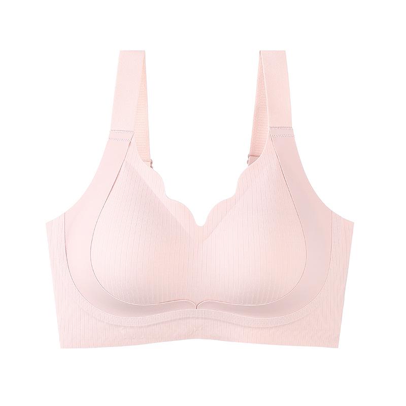 DE Large Cup Seamless Push-Up Bra: Jelly Soft, Wireless, Cloud Feel, with Side Support M