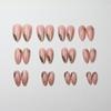 Punte Manicure a Forma di Mandorla con Stampa Leopardo - Strisce Stile French Hot Girl