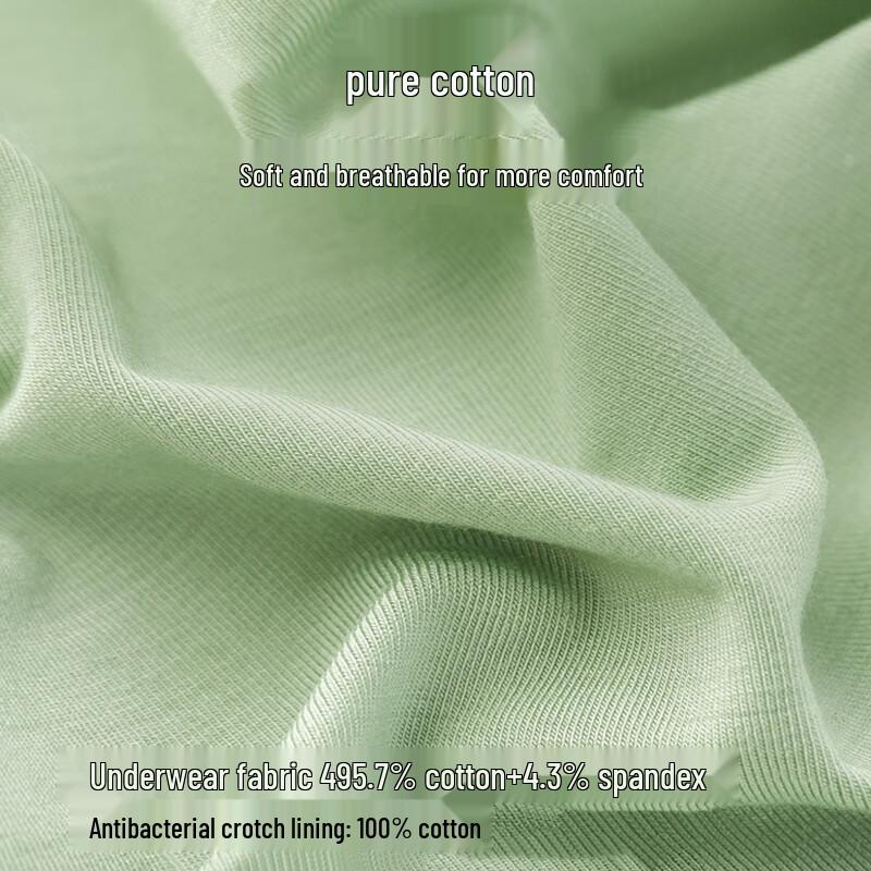 LANSWE Women's Cotton Antibacterial Mid-Waist Briefs (Multi-Pack)