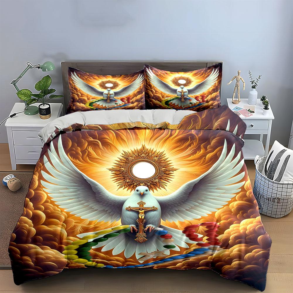 Heavenly Dove's Radiant Embrace. Bedding Sets Duvet Covers Pillowcases(1* Duvet Cover 2* Pillowcases Without Duvet Insert)