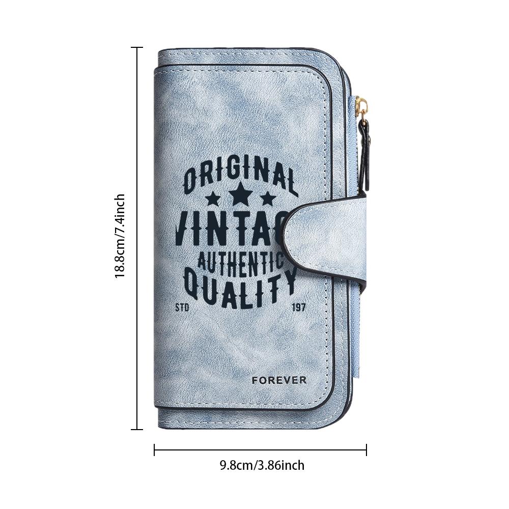 Vintage Long Wallet Portable Multi Card Holder