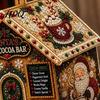 DIY Weihnachtsornament-Set 3D-Haus Kunst-Set mit Kunstperlen Handgemaltes Strassstein-Malerei Hüttenmontage für Erwachsene Tisch-Weihnachtsbaum Aufhängbar Perlenbesetzt