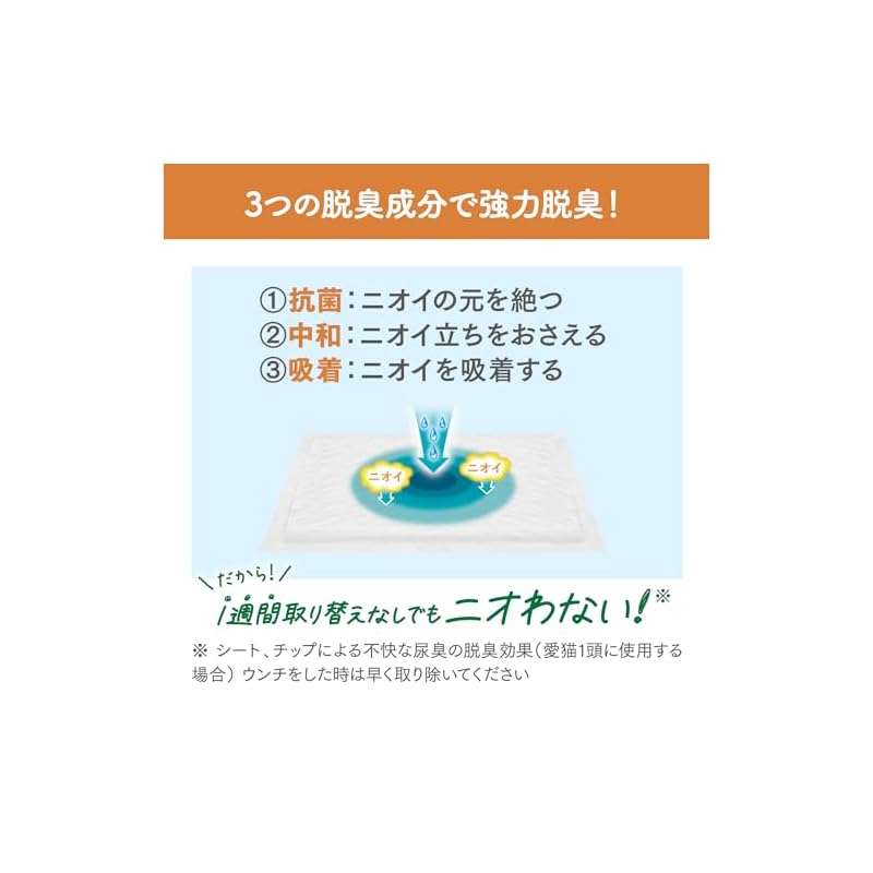 Nyantomo Clean Toilet [Powerful Deodorization with 3 Deodorizing Ingredients] Deodorizing-Antibacterial Sheets 22 Sheets [Cat System Toilet Sheets] []