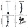 Wind Direction Indicator Metal Vane Weathercock Roof Yard Rooster Weathervane Measuring