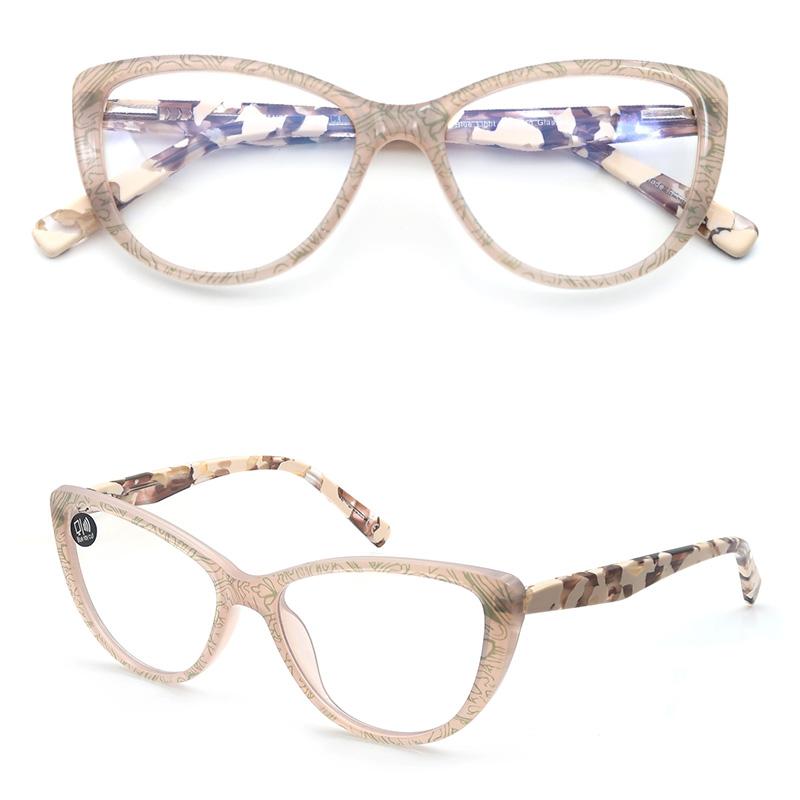 

Acetate optical Fram Cat eye Blue Color Lightweight Design Blocking Glasses Women Vintage e Eyeglasses Stylish Computer UV400 Spetacle Eyewear