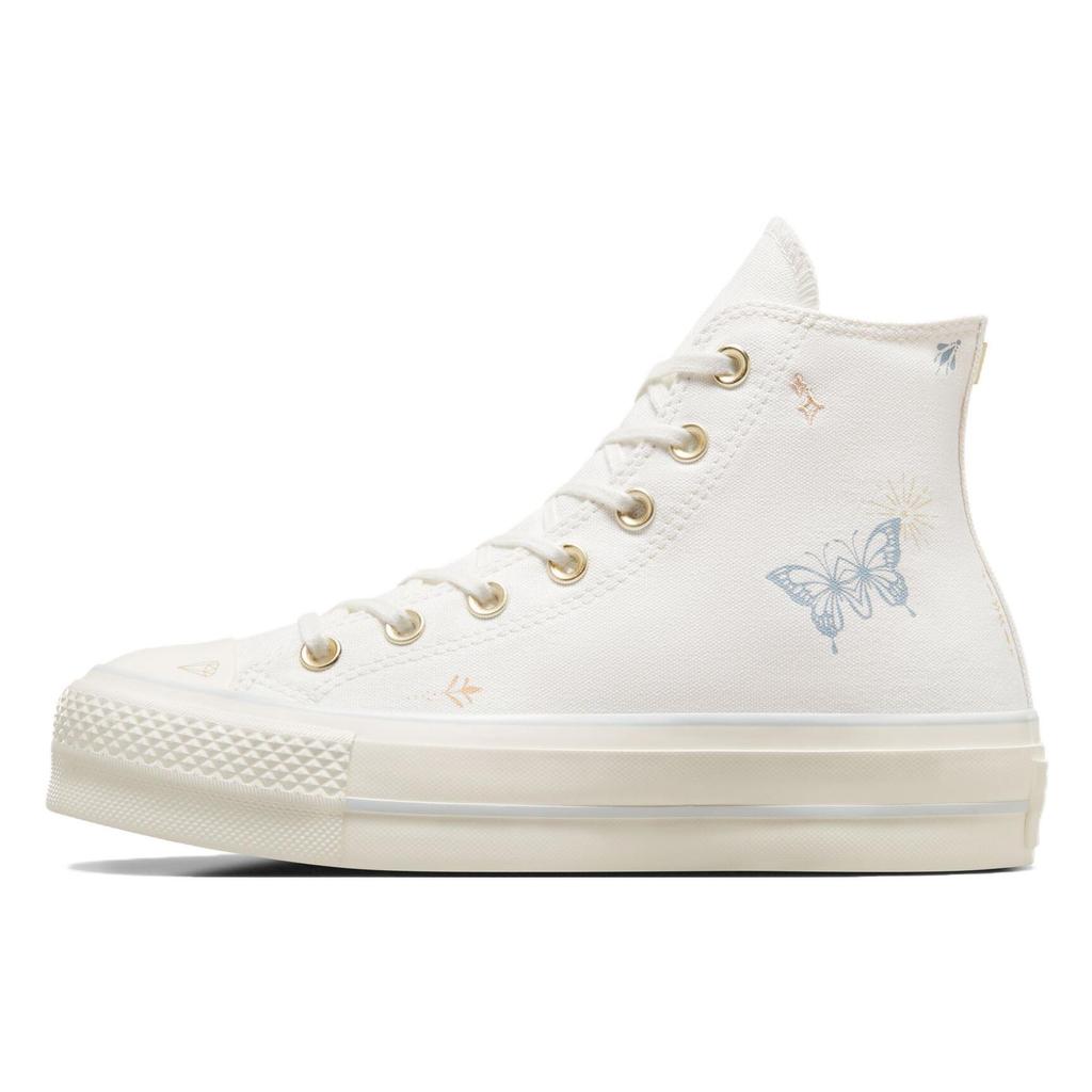 Converse Chuck Taylor All Star Lift Platform High Tiny Tattoos Women Sneakers Cream Vintage-White Cocoon-Blue A07135C