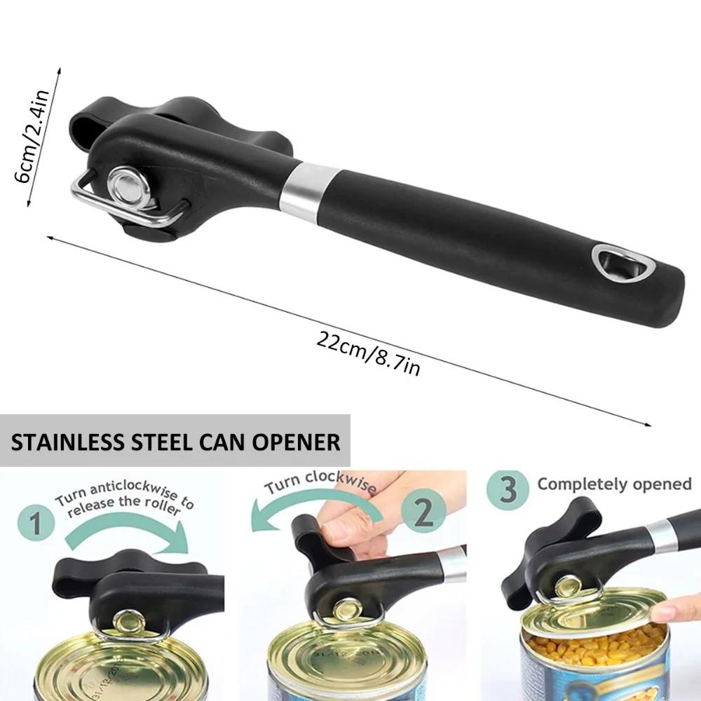 Multifunctional Can Opener Handheld Stainless Steel Can Opener Knife Safe Side Cut Can Opener Smooth Edge Gadgets Kitchen Tool