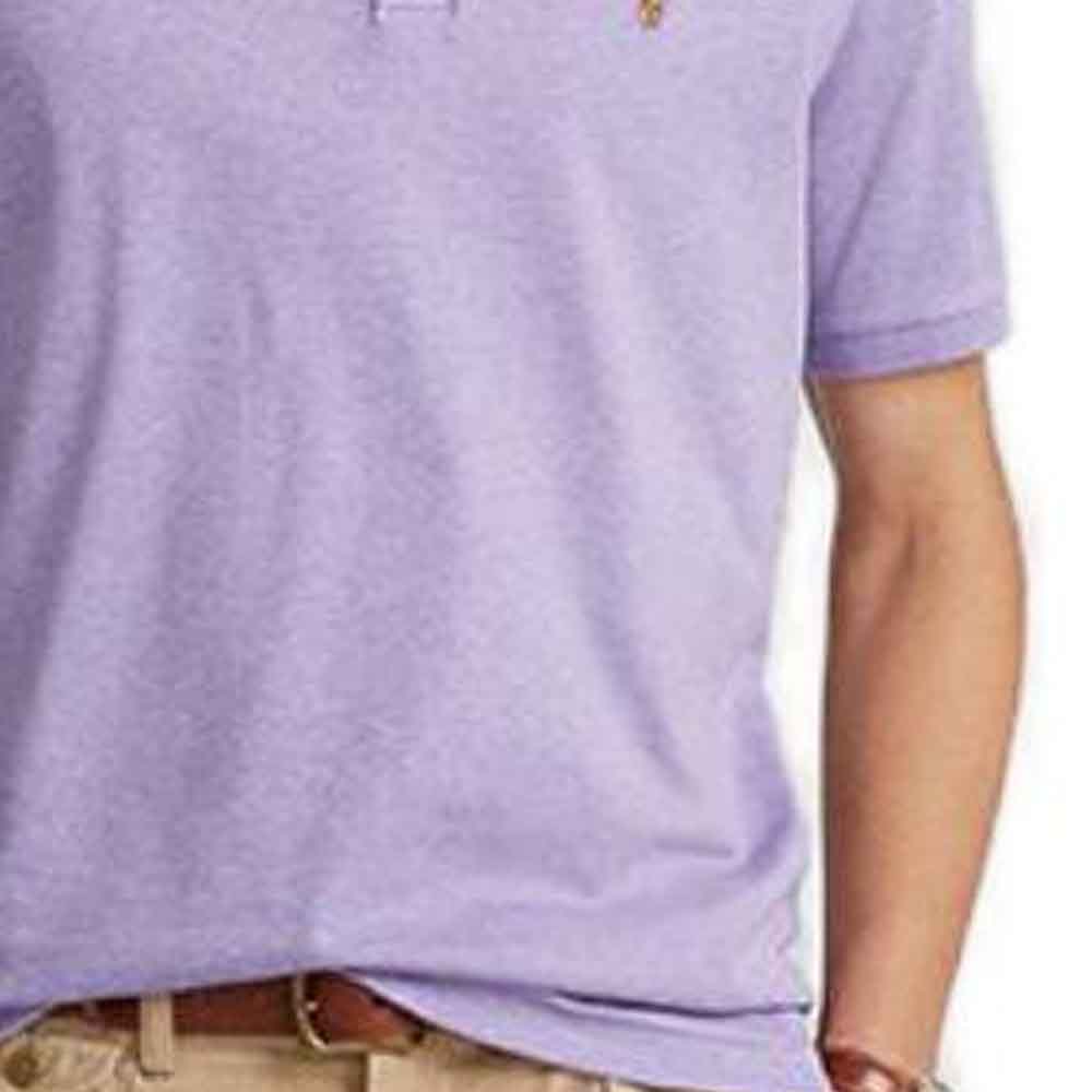 Polo Ralph Lauren SS23 Solid Color Short Sleeve Polo Shirt Men tops Purple 710870645-010