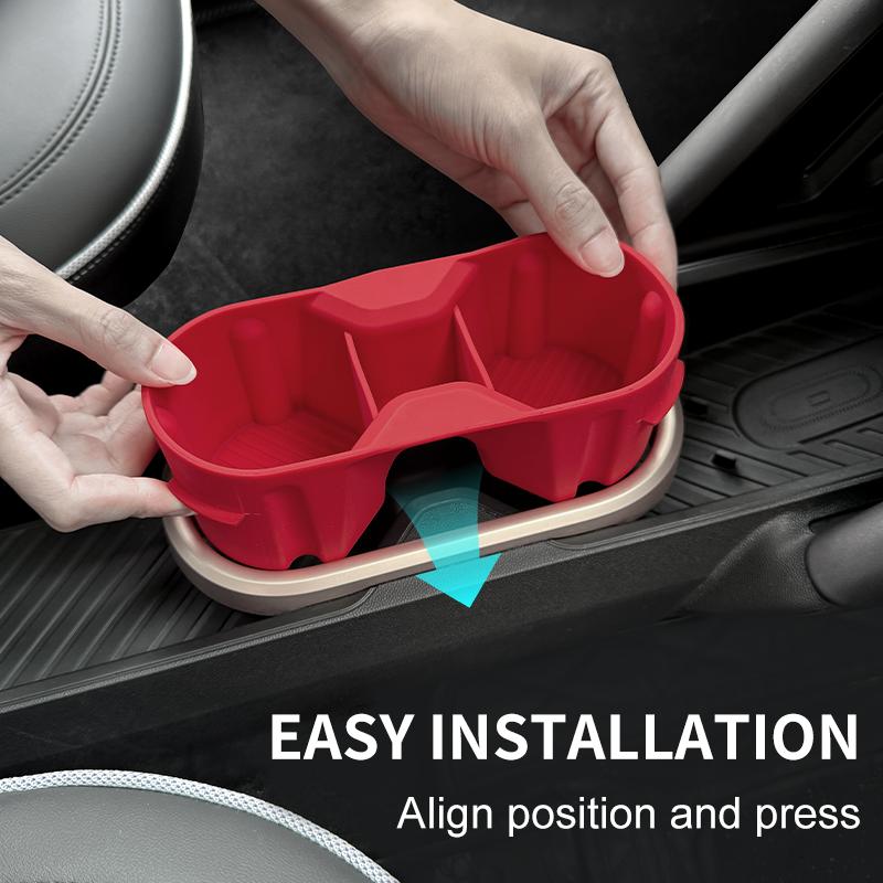 Car Water Cup Holder For Mini Cooper E/SE J01 EV Aceman J05 Center Console Silicone Organizer Ert Storage Box Car Accessories