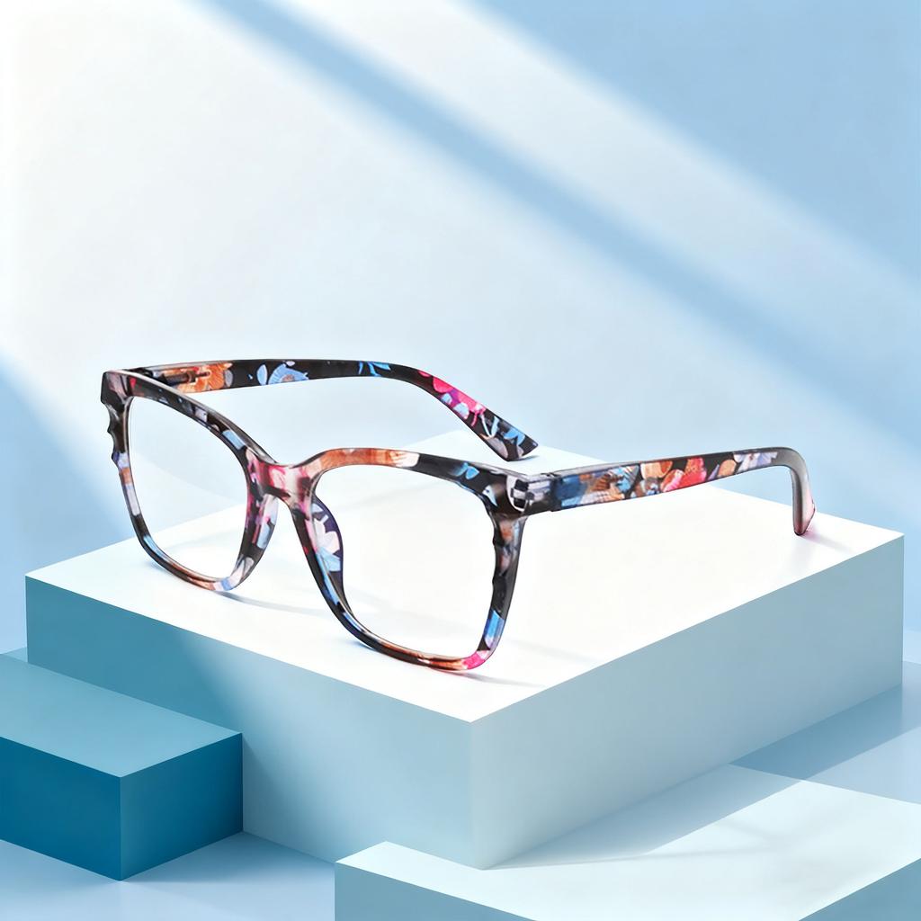 Classic Large Frame High-definition Reading Glasses, Fashionable Anti Blue Light Ultra Light Presbyopia Glasses+100 To+300