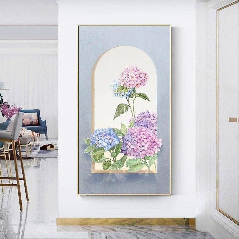 Flowers Canvas Painting Rose Sunflowers Poster Print Nordic Wall Freshing Picture for Living Room Dining Room Modern Home Decor