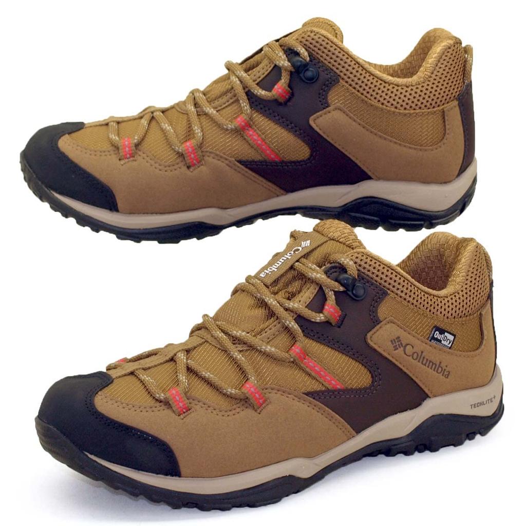 Columbia SABER V LO OUTDRY WIDE Waterproof Hiking Shoes, Women’s Wide, Beige, 25.0 cm (US 8)