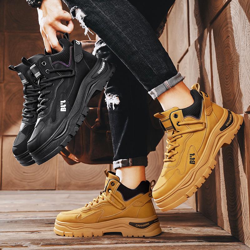 Martin Boots Men'S Shoes Men'S Tooling Non-Slip Thick-Soled Tooling Casual Labor Insurance Trendy Shoes