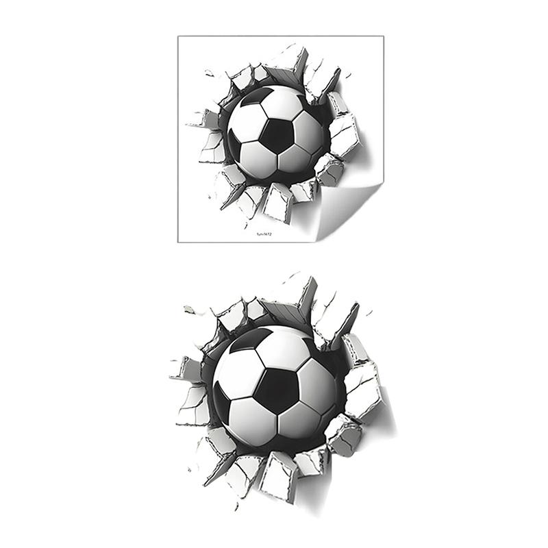 

Creative Broken Wall Football Wall Stickers Children s Room Background Decoration Mural Decoration Self-adhesive Decal