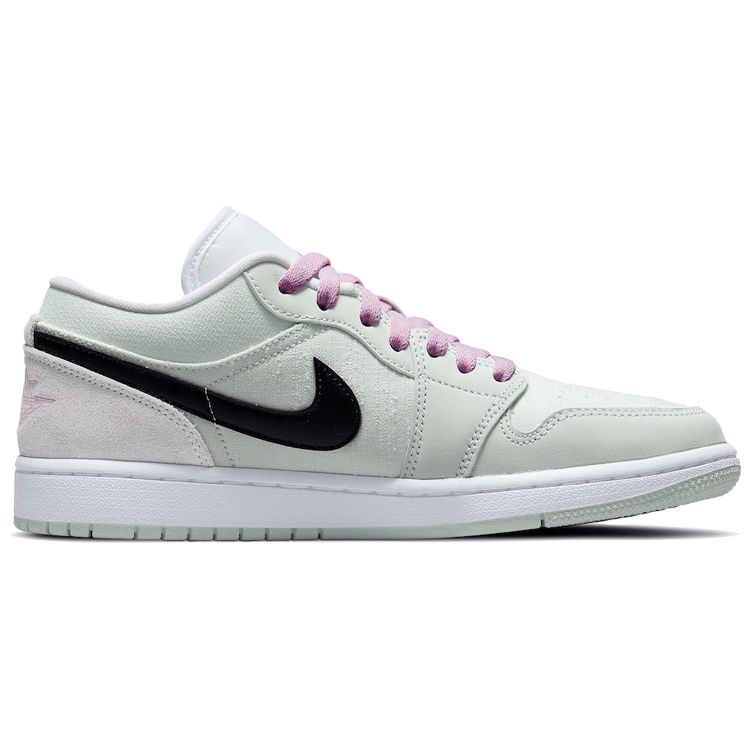 Air Jordan 1 Low SE Barely Green Women Sneakers Black Light-Arctic-Pink White CZ0776-300