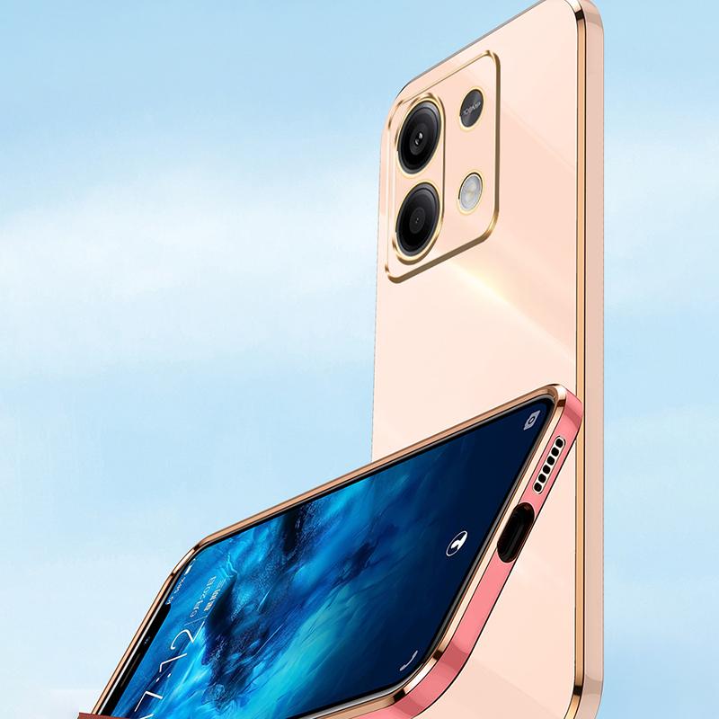XINLI For Xiaomi Redmi Note 13 Pro 4G/Poco M6 Pro 4G TPU Phone Case Electroplating Edge