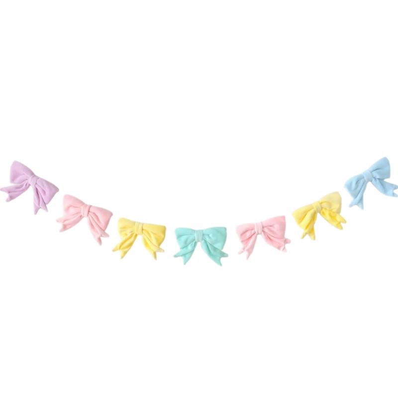 

Soft Velvets Flower Bows Wreath Coquettes Birthday Decorations for Easters and Spring Party Decorations 1