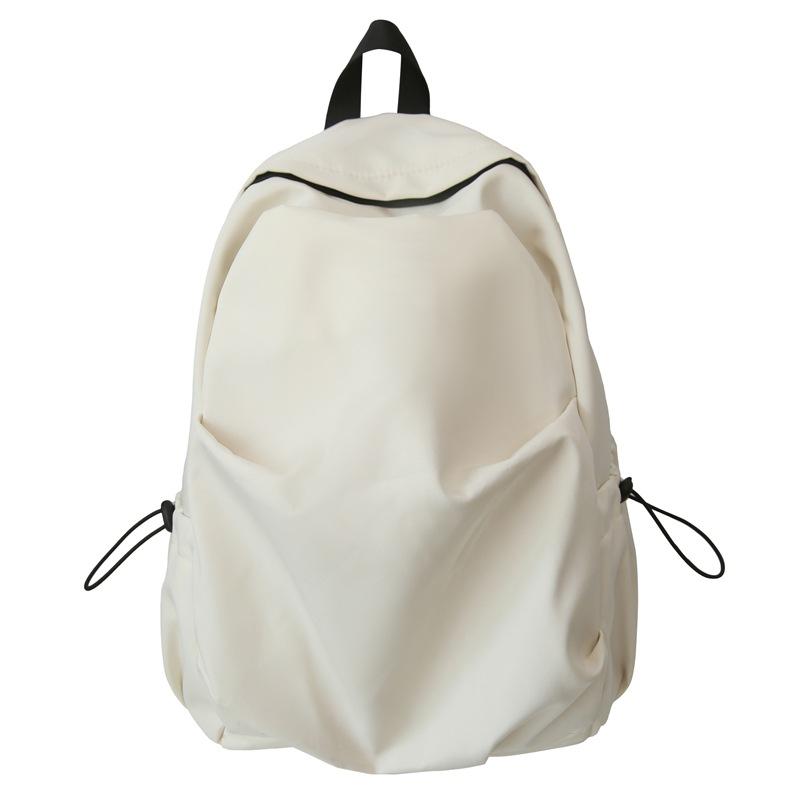New Simple Backpack for College Students Solid Color Large Capacity Casual Trendy Backpack Niche Design Backpack