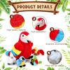 Meooeck 5 Pcs Macaw Parrot Plush Set 13 Inch Mommy Parrot Stuffed Animal with 4 Cute Plush Baby In Her Belly Soft Cuddly Bird for Toddlers Valentines