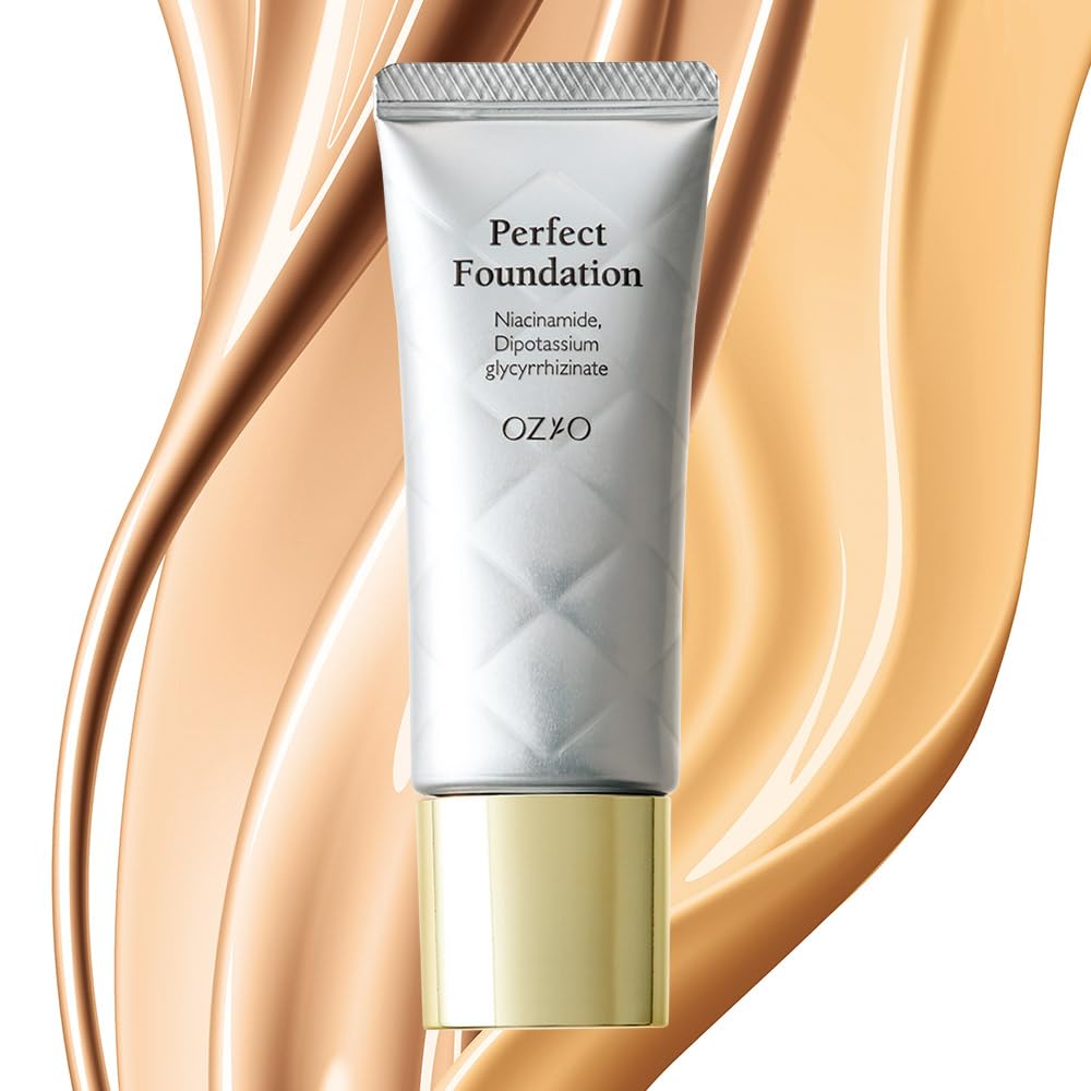 Ozio Perfect Foundation Serum Base Makeup for Wrinkle Reduction and Whitening (Quasi-drug) (SPF50+ PA++++/Waterproof/UV-Resistant) (Beige Natural)