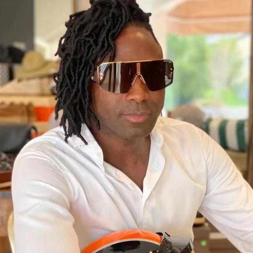 Luxury Brand Designer Oversized Big Frame Sunglasses Women For Men Sun Glasses Vintage  Popular Metal Punk Flat Top Eyeglasses