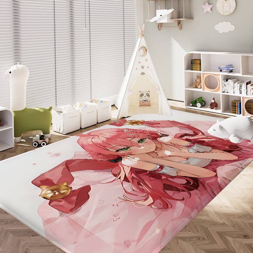 Hololive Sakura M-miko Bath Mat Kids Room Bedroom Decoration Balcony Anti-Slip Doormat Living Room Alfombra