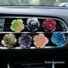 Premium Rose Flower Car Perfume Diffuser: Elegant Resin Vent Decoration & Interior Ornament