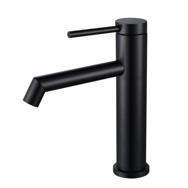 Black Bathroom Hot And Cold Mixed Water Basin Faucet 304 Stainless Steel Drawing Gold Deck Mounted Mixer Sink Tap Crane