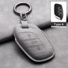 Leather Car Key Case Cover Shell for Roewe RX5 I6 I5 RX3 RX8 ERX5 for MG ZS EV MG6 EZS HS EHS MARVEL X MARVEL R Electric 2021