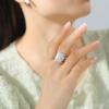 Stainless Steel Religious Adjustable Ring for Men Catholic Christian Faith Amulet Saint Benedict of Nursia Finger Rings Jewelry