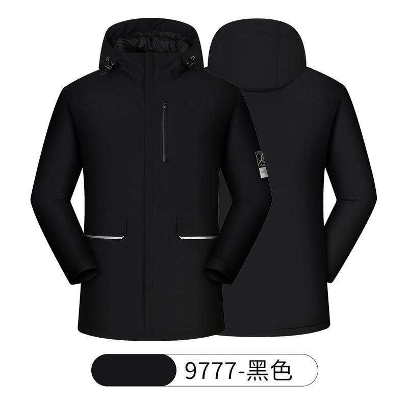 Herfst en winter geïntegreerde fleece jas koppelstijl bedrukt logo overall heren hooded jas outdoor bergbeklimmingsjas