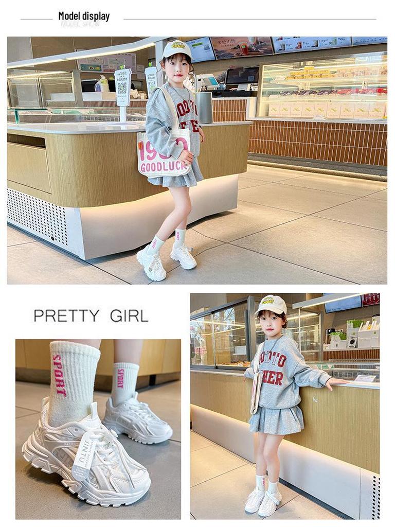 2025 Summer Kids' Breathable White Mesh Sneakers—Lightweight Style for Boys & Girls