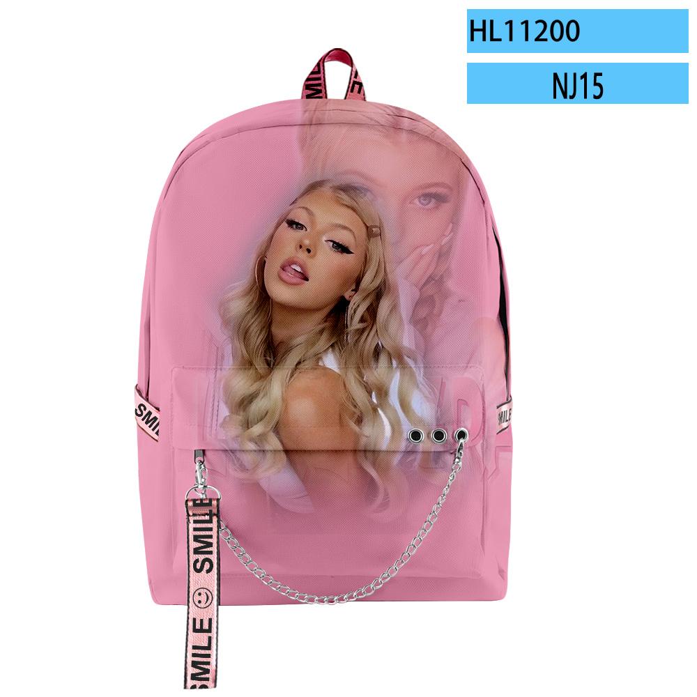 Cartoon Novelty Youthful School Bags Unisex Funny Loren Gray Travel Bags 3D Print Oxford Waterproof Notebook Shoulder Backpacks