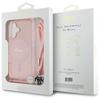 Guess Guhmp16Shctsgnsp Iphone 16 6.1    Różowy/Pink Hardcase Crossbody Cord Script Magsafe