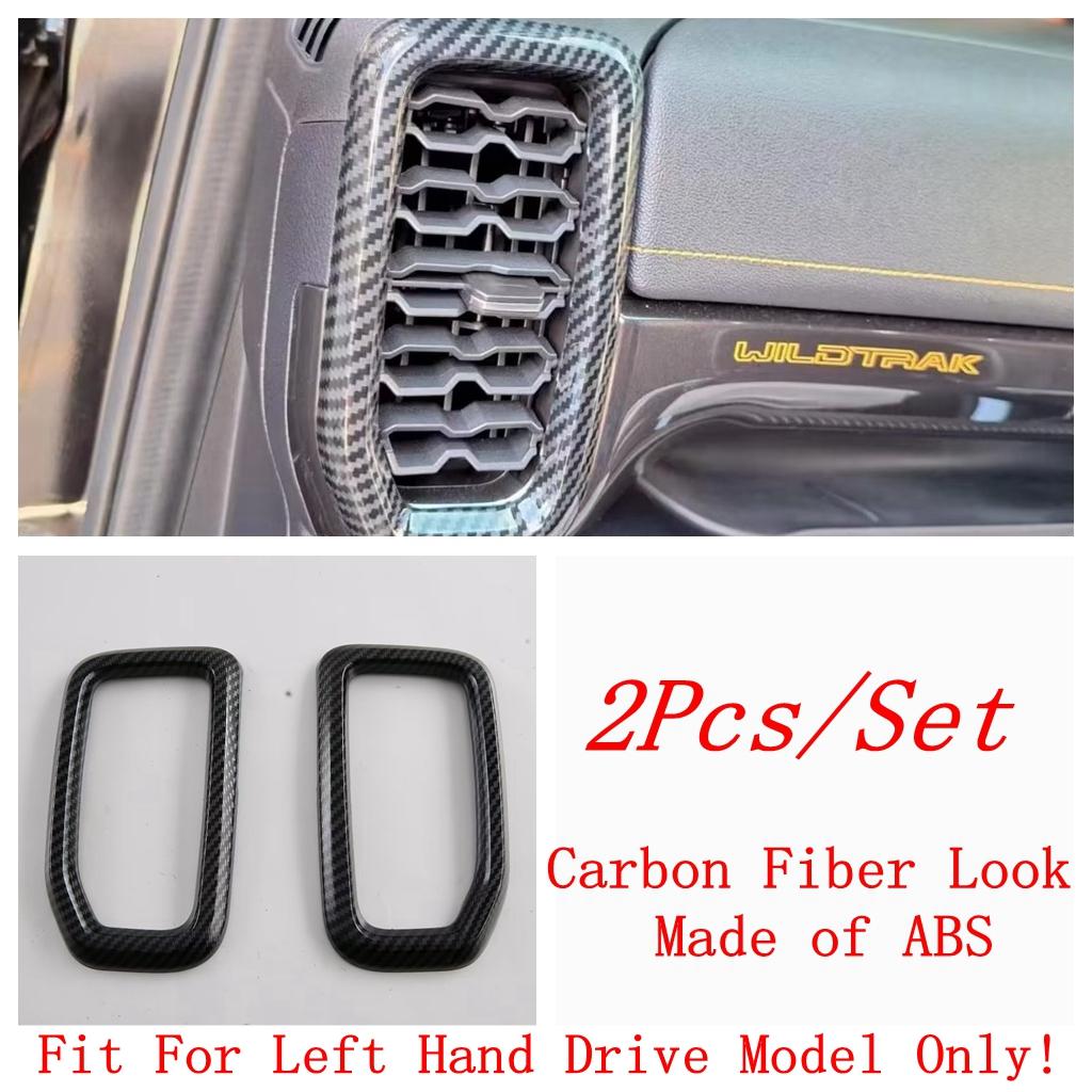 

Window Lift / Gear Shift / Steering Wheel / Handle Bowl / Air AC Cover Trim For Ford Ranger - 2025 Carbon Fiber Accessories Side Air AC Vent