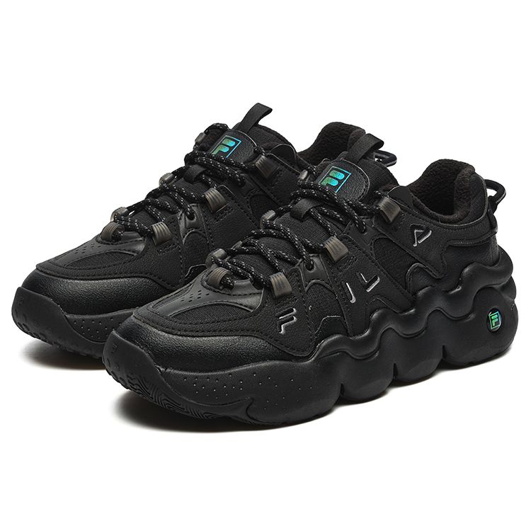 Fila Panini We Fleece Fashion Versatile Sports Casual Low-Top Retro Basketball Shoes Women sneaker Black F12W242127FBK