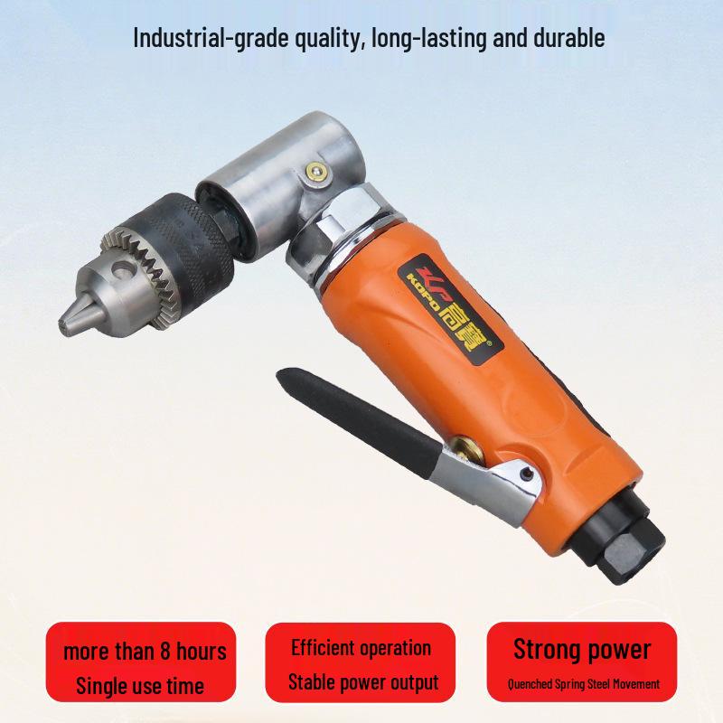 Gaobao 1/4" Elbow Air Drill: 90° Pneumatic Drill, 6mm Lightweight Right Angle Pneumatic Drilling Tool.