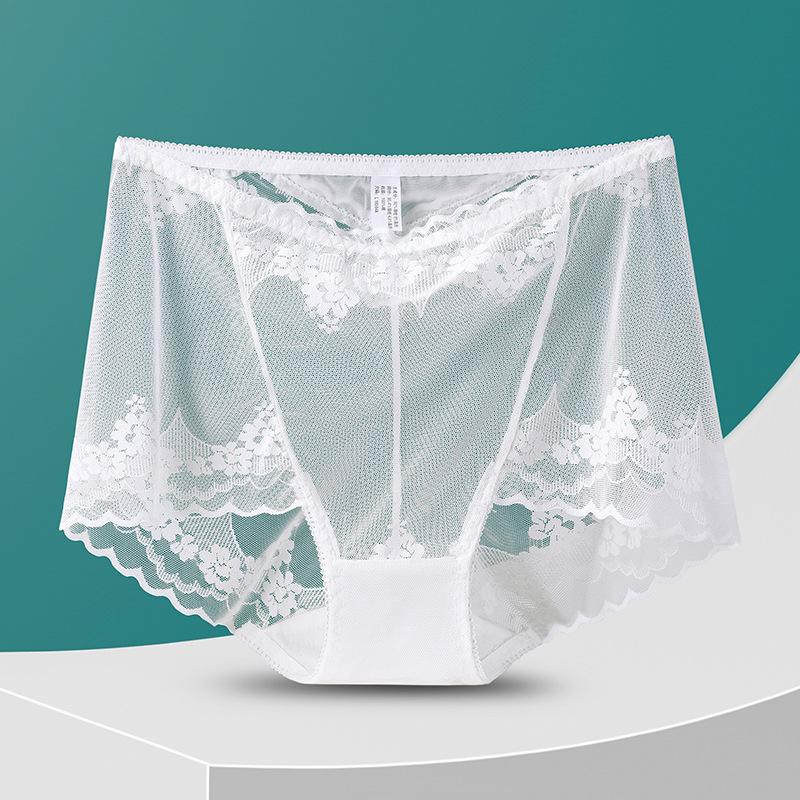 

Кружевные женские бесшовные трусики с высокой талией и контролем живота - Большой размер, Дышащие XXL