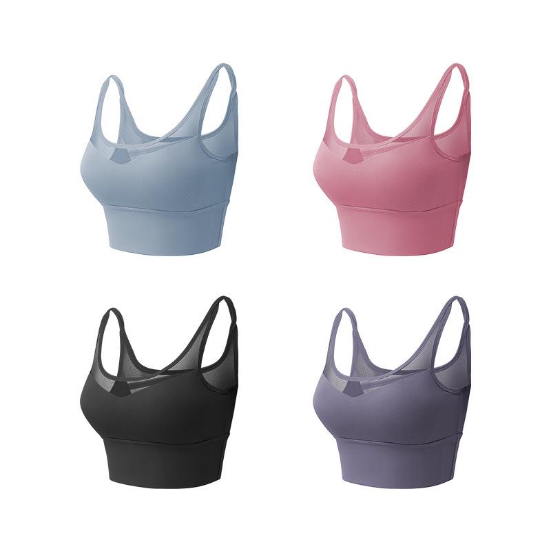Women's Quick-Dry Shockproof Sports Bra for Cycling, Running, and Yoga with Cross Back Design