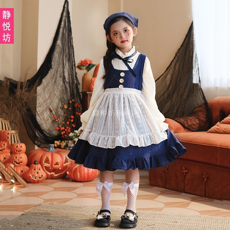 Match Girl Maid Dress Halloween Children's Costume Alice Pastoral Dress Performance Costume