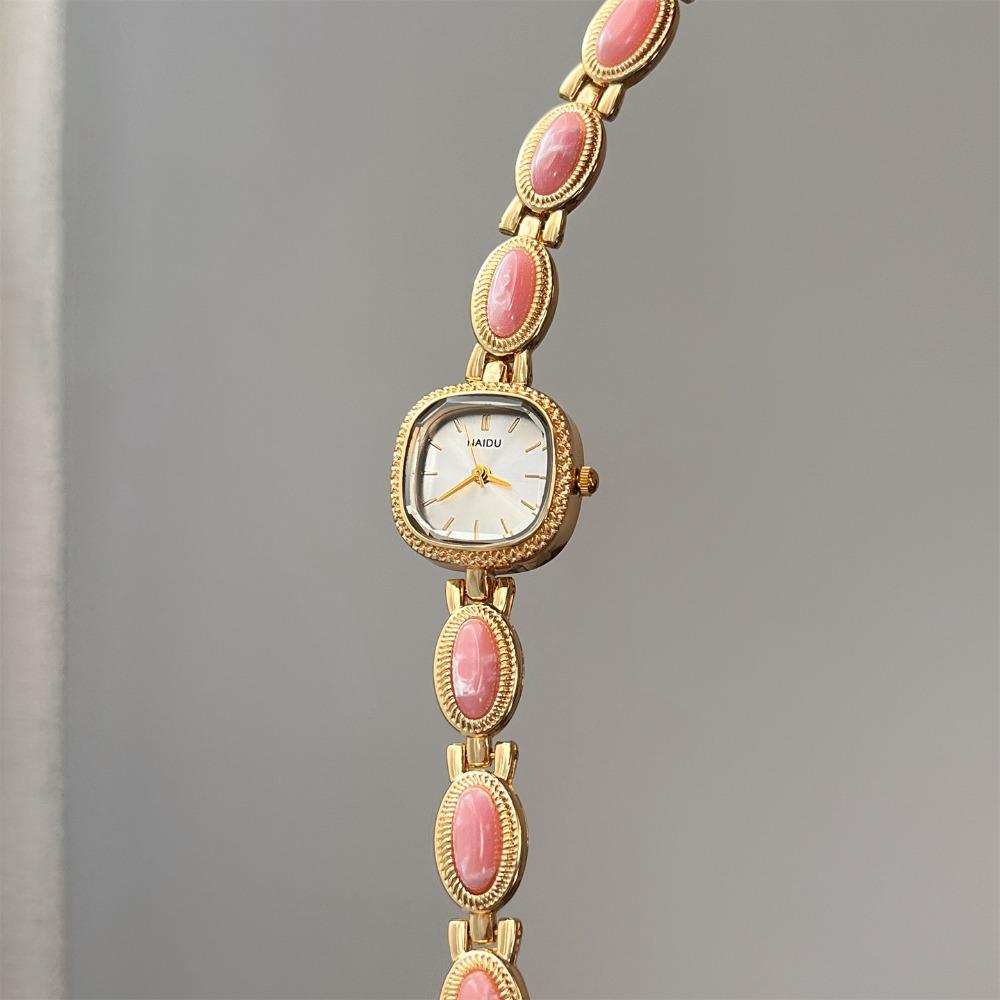 Colored Gemstones Ladies Watch Elegant Bracelet Watch New Quartz Watch  for Women